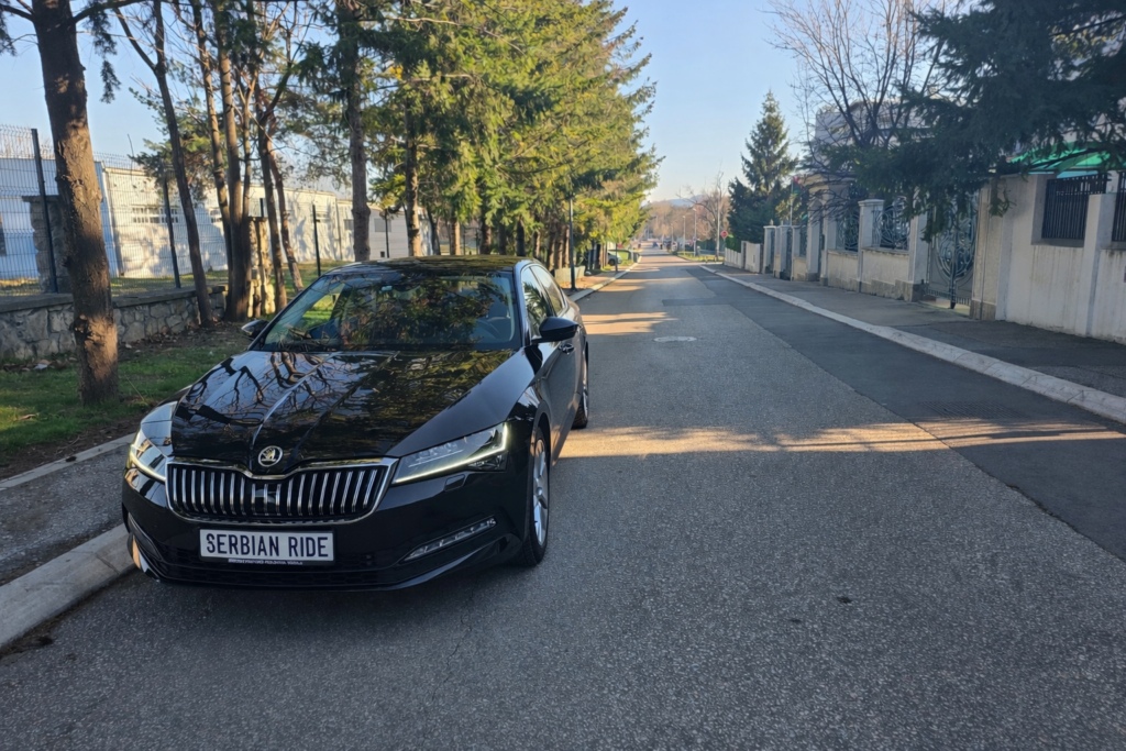 Serbia Ride Airport Transfers Skoda Superb rent a car with driver